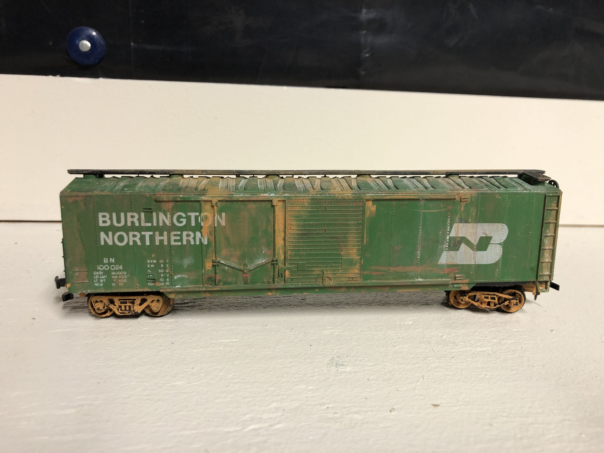 Boxcar – Burlington Northern – Weathered – The Ghost Yard