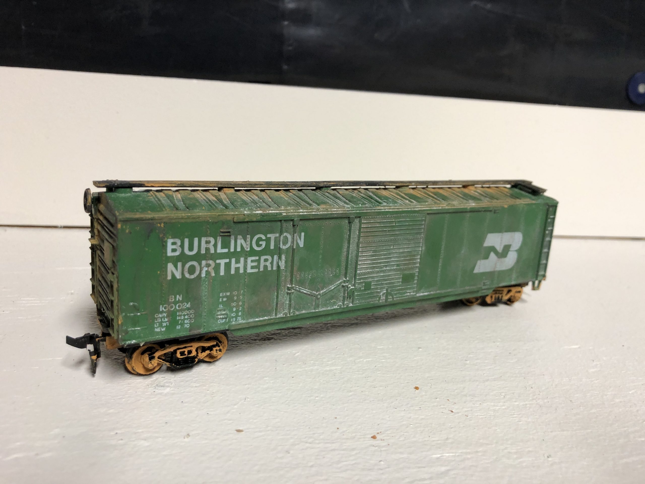 Boxcar – Burlington Northern – Weathered – The Ghost Yard